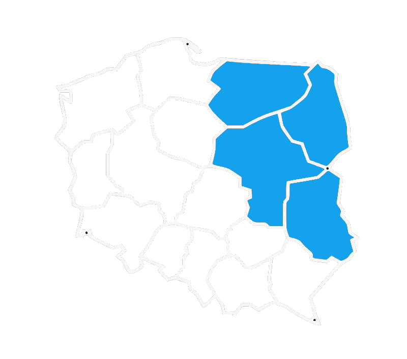 Mapa lokalizacji dostarczania usług